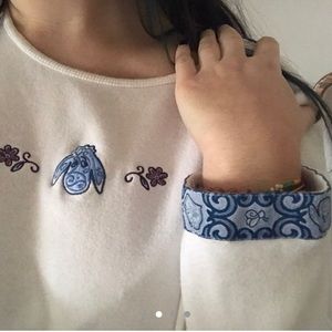 Y2K Winnie the Pooh Eeyore white long sleeve top